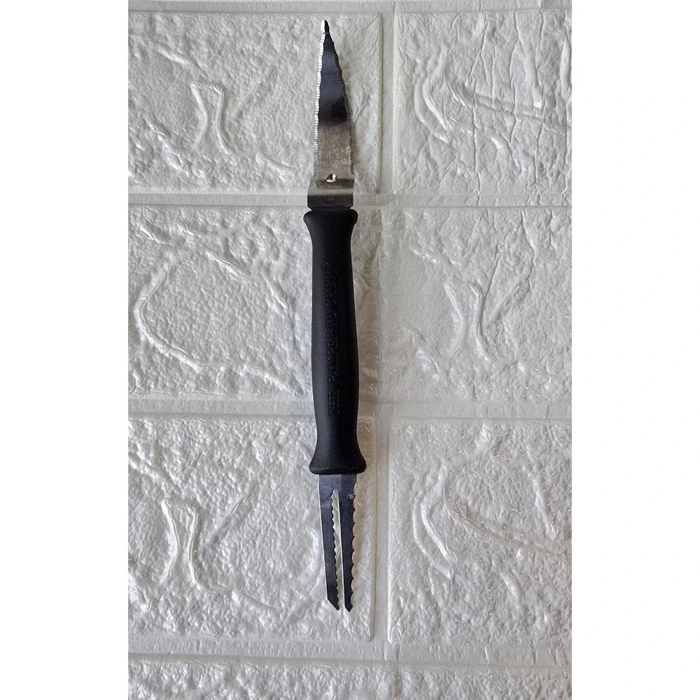 Pampered Chef Grapefruit Knife‎ Black Handle Stainless Steel USA Fruit Tool